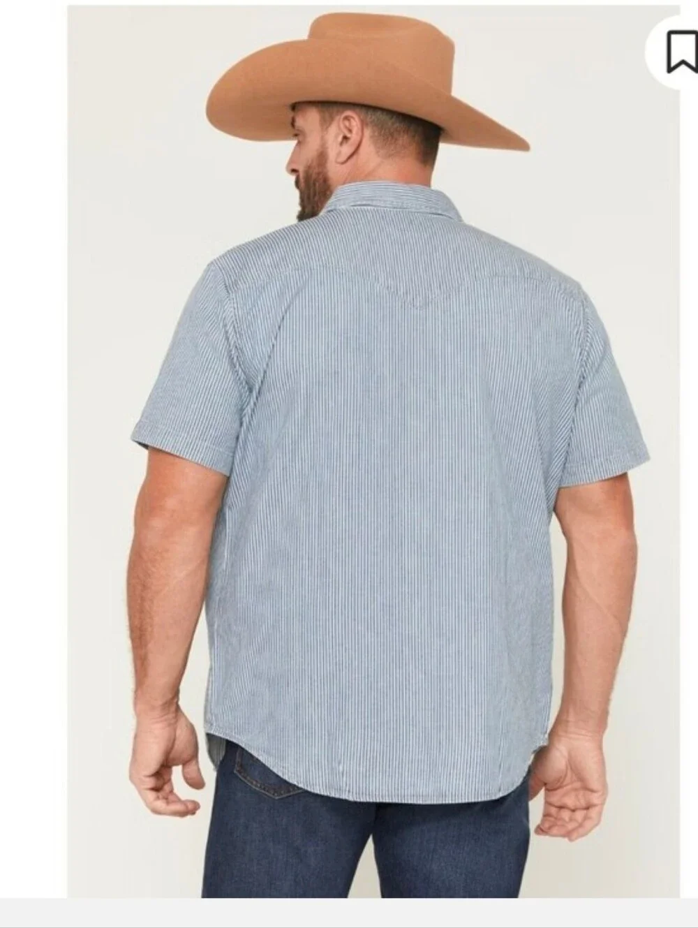 Levi's Men's Classic Picadilly Striped Short Sleeve Snap Western Shirt Size M